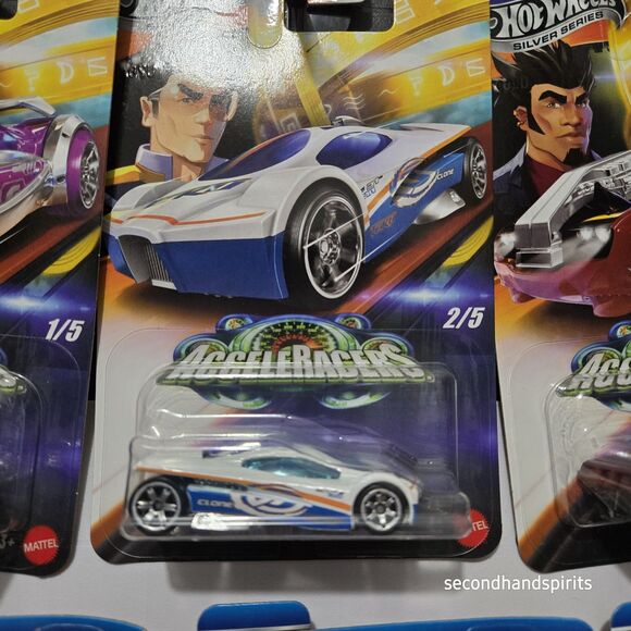 HOT WHEELS  SILVER SERIES 2025 ACCELERACERS SET OF FIVE CARS Free Shipping - Picture 3 of 7